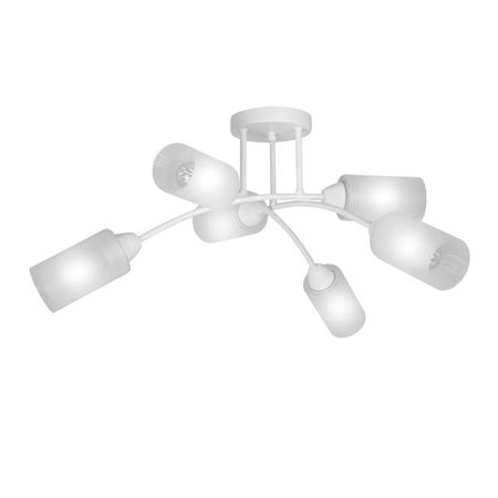 люстра потолочная VITALUCE Лайм E27 6х40Вт металл стекло белый люстра подвесная schaffner ladino е27 40вт стекло металл