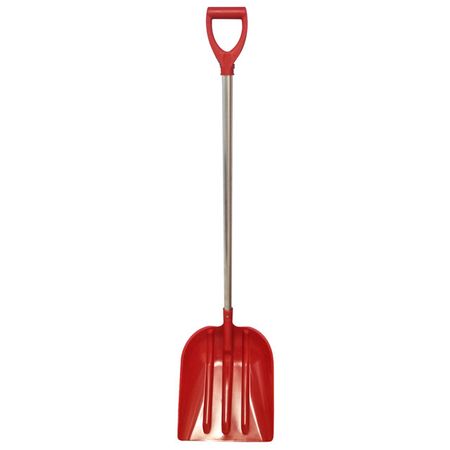 лопата для снега ДЕЛЬТА с алюминиевым черенком и ручкой 400х470х1550 красная вилы копальные форсаж с алюминиевым черенком v ручка
