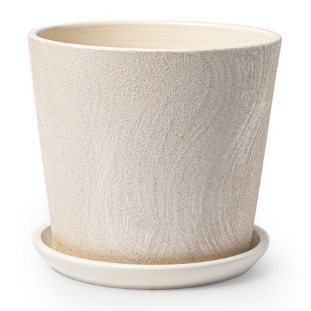 горшок керамический с поддоном Сиде 4,75л d22 h20см  бежевый