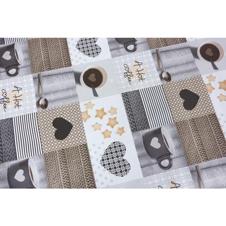 клеенка DASCH Камелия/Camelia Начало дня шир.140см серая, арт.7431