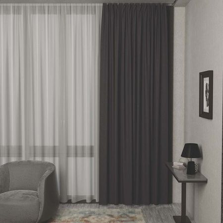 штора портьерная на шт.ленте GARDEN димаут 200х280см графит, арт.сw538636V40 лента бордюрная cellfast гофра 15cм графит 9м