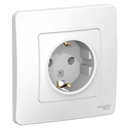 розетка 1 пост SYSTEME ELECTRIC Blanca с/з б/ш 16А 250В белый розетка 1 пост tv schneider electric blanca белый