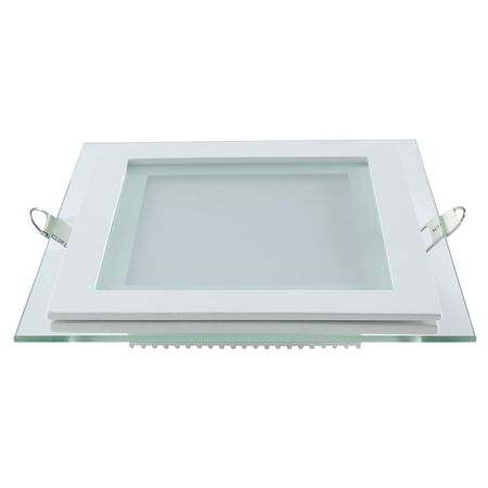 светильник встраиваемый GAUSS Glass LED 6Вт 490Лм 4000K IP20 квадрат с дек.стеклом белый светильник трековый novotech slim ip20 9вт gu10 белый