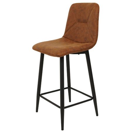 стул барный ГЕРМЕС 490х540х960мм велюр коричневый стул гермес с подлокотниками коричневый искусственная замша 58х61х83 см