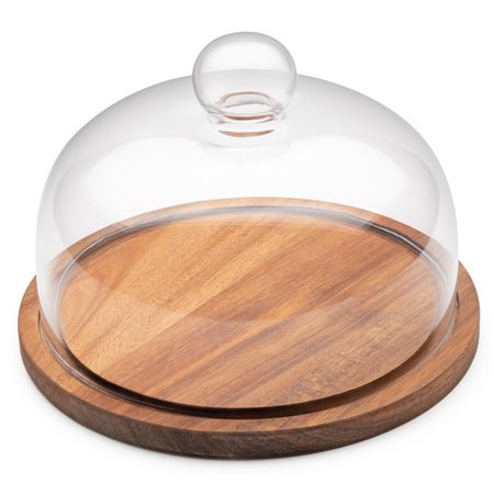 доска сервировочная APOLLO Formaje 23 см с крышкой акация, стекло