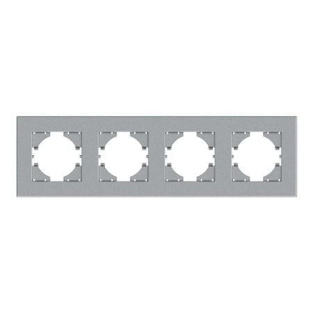 рамка 4 поста GUSI City горизонтальная серебро рамка 4 поста gusi city горизонтальная серебро