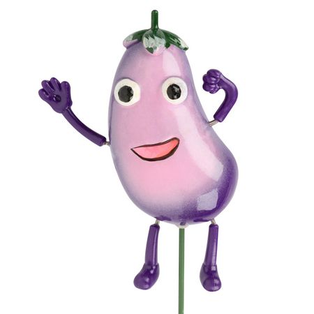 штекер садовый PARK Баклажан здоровяк 6x12x58см фиолетовый елочных шаров ø6 см пластик фиолетовый 18 шт