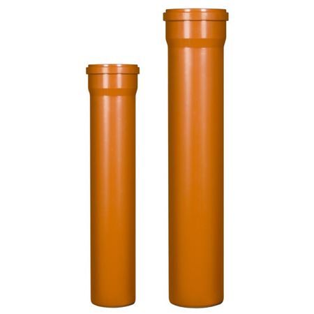 труба для наружной канализации FORA SN4 110x3,4х500мм муфта для наружной канализации 110мм