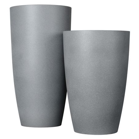 кашпо из бетона Флок бут 38л d36см h55см темно-серый китайские новогодние подвески из флок ткани и пвх