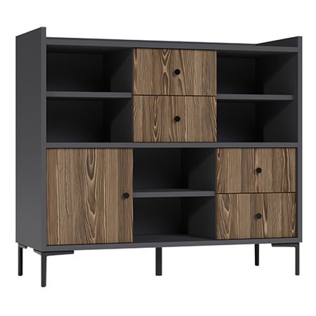 буфет Teravvio 1200х450х1080мм графит/сосна глэм ЛДСП