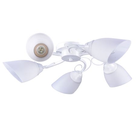 люстра потолочная РОССВЕТ Азазель 5х20Вт E27 металл белый люстра потолочная россвет люпин 5х20вт е27 белый металл пластик