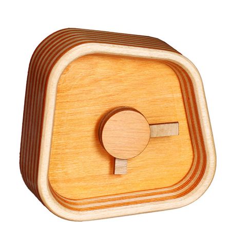 часы настольные кварцевые Трапеция малая 145x150x40мм ламинат оранжевый косметичка малая 1 шт в ассортименте