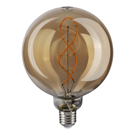 светодиодная лампа ОНЛАЙТ Ретро Золотистая 4Вт Е27 300Лм 2700К G125 светодиодная лампа онлайт ретро золотистая 4вт е27 170лм 2700к g95