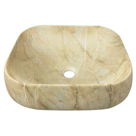 раковина накладная VITARTA 45х13,5х40,5см прямоугольная бежевая