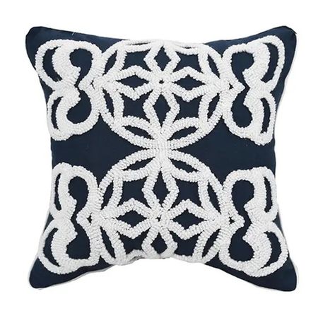 наволочка декоративная TODELIA Белая гладь 45х45см темно-синяя, арт. HPW0140A-A керамическая ваза jingdezhen темно синяя