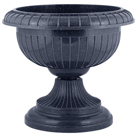 вазон на ножке большой D39,5см тёмный камень вазон на ножке большой d39 5см тёмный камень