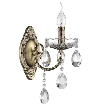 бра LUMION Classi E14 1х40Вт металл хрусталь бронза бра lumion madison 1х40вт e14 металл белый