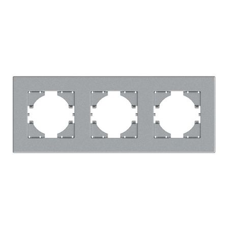 рамка 3 поста GUSI City горизонтальная серебро рамка 4 поста gusi city горизонтальная серебро