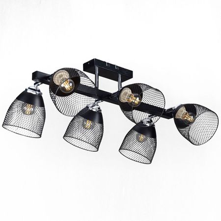 люстра потолочная РОССВЕТ Звезда 6х60Вт E27 металл черный хру ная люстра ловца солнца звезда нептуна 38 50 мм