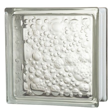стеклоблок WATER BUBBLE 190х190х80мм прозрачный