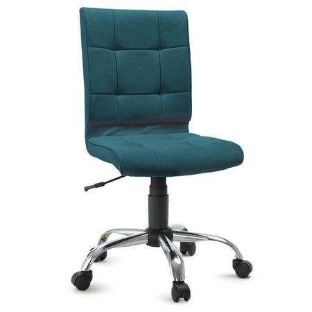 кресло офисное Алекс 600x6100x890мм ткань бирюзовый/хром