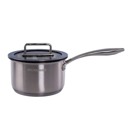 ковш ATTRIBUTE Argento 1,8л 16см нерж.сталь c крышкой индукция ковш walmer stonehenge 1 3л 16см алюминий стекл крышка индукция