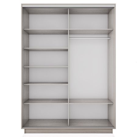 корпус шкафа-купе Экспресс 2 1600х2200х600мм ясень шимо светлый ЛДСП