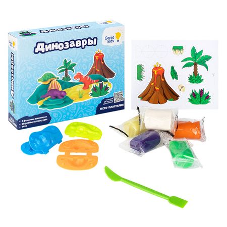 набор для лепки Динозавры формочки для печенья с котом pla