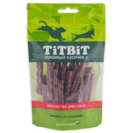 лакомство для собак TITBIT Золотая коллекция Фрикасе из телятины 70г подарочный лакомства для собак titbit 280 г