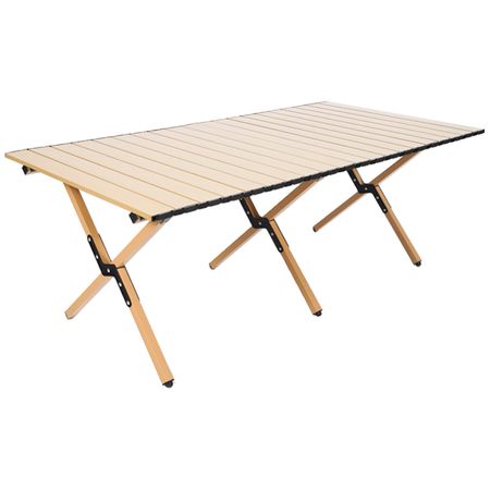 стол туристический складной 1200х600х400мм коричневый сталь