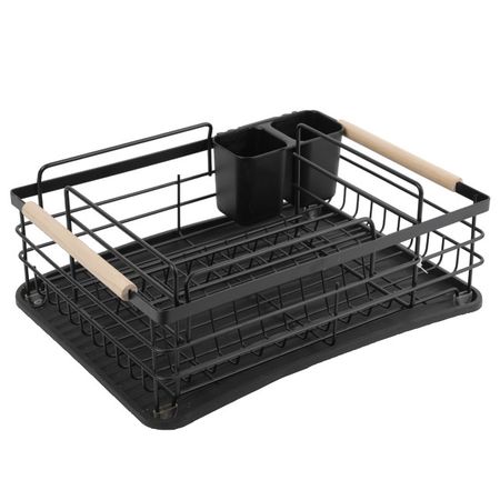 сушилка для посуды TODELIA 21х30х13см железо, пластик черная фруктовница todelia 27 5х16 5х27 7см железо мдф