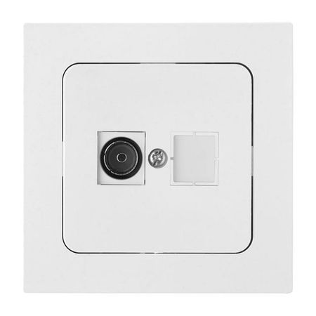 розетка телевизионная BYLECTRICA Аструм белый shhworldsea 5 30 100 ов 2 2 мм 2p 2way male female 880 автомобильный разъем 6189 0249