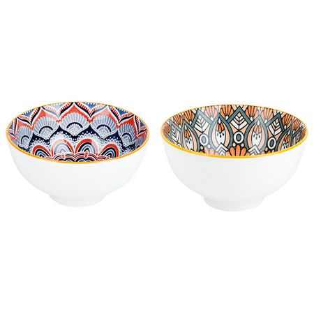 набор салатников NOUVELLE HOME Arabesque 2шт 11,5см 0,3л фарфор синий подставка под ложку nouvelle home arabesque 23см фарфор синий