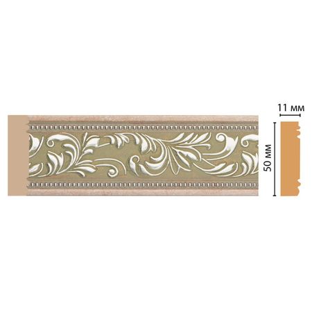 молдинг DECOMASTER 51х11х2400 мм серебро полистирол, арт.156-59 молдинг decomaster 51х11х2400 мм   полистирол арт 156 6