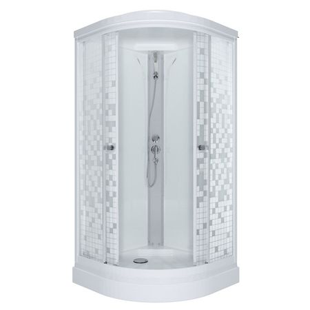 кабина душевая TRITON Стандарт мозаика 100х100см низкий поддон кабина душевая omega 90x90x215см г м низкий поддон 1 4 круга