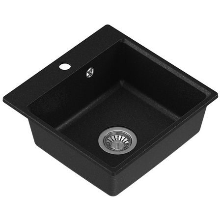 мойка NOVA 44-44 445х445х160мм кварц черный
