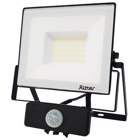 прожектор светодиодный RITTER Профи с датчиком движения 230В 50Вт 6500К 5000Лм IP65 черный светодиодный чип got liang 10вт 20вт 30вт 50вт 220v 110v