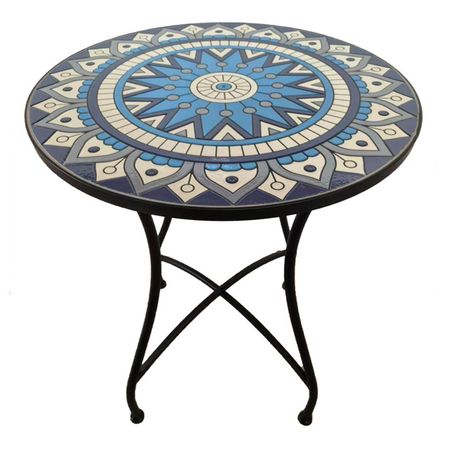 стол садовый Киприан круглый 600х600х710мм керамика, железо