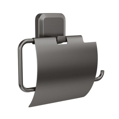 бумагодержатель KLEBER Storm закрытый вороненая сталь мыльница настенная kleber storm вороненая