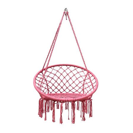 гамак-кресло подвесное PINK розовый сталь, хлопок, полиэстер (до 120кг)