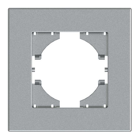 рамка 1 пост GUSI City серебро рамка 4 поста gusi city горизонтальная серебро