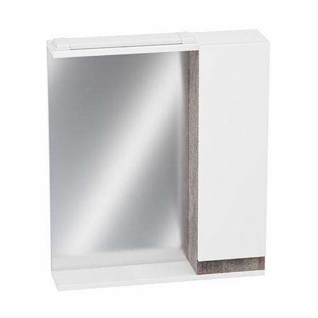 шкаф зеркальный GRADEONIKA Кассандра с подсветкой правый 60см цемент