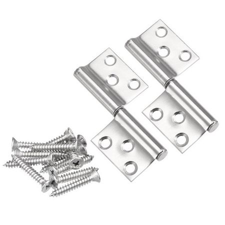 петля карточная 60х40мм левая нержавеющая сталь 2шт пружинные дверные петли uxcell нержавеющая   2 шт