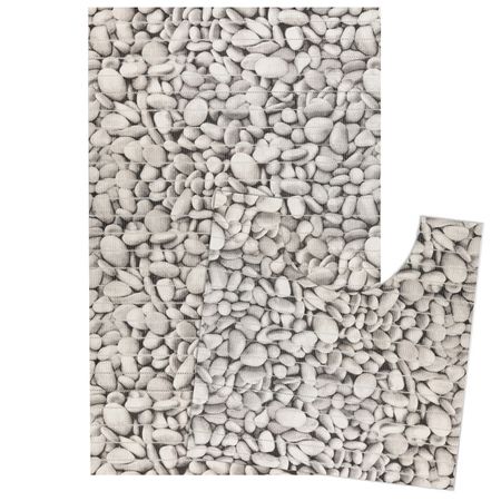 набор ковриков ВИЛИНА Виктория 50х85см 50х52см ПВХ камни черные турмалиновые камни runyangshi