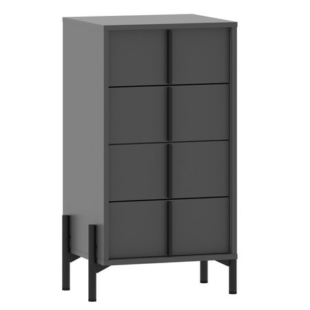 комод Тео 500х400х872мм антрацит ЛДСП ящик выдвижной flowbox 76 8x18 92x50 44 см лдсп антрацит