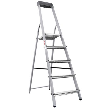 стремянка стальная UGO LOKS 5 ступеней с лотком для инструментов zenhosit hc 5 пластиковые стойки для печатных плат 100 шт