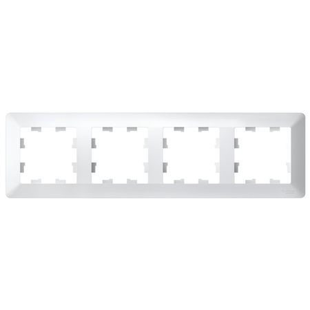 рамка 4 поста SYSTEME ELECTRIC Atlas Design AIR белый розетка 1 пост atlas design с з со шторками белый