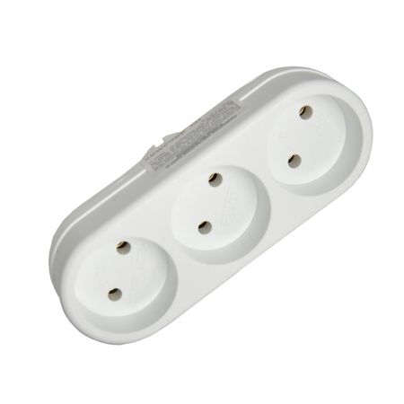 разветвитель 3 гнезда РЕАЛЬНАЯ ЭЛЕКТРИКА б/з 6A 3L белый разветвитель эра 2 гнезда 2 usb 2400ma б з 10а белый