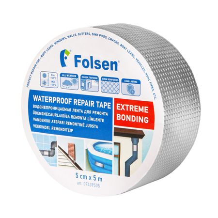 лента клейкая ремонтная FOLSEN 50ммх5м водонепроницаемая, арт.07439505 водонепроницаемая наклейка с котом