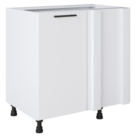 кухонный шкаф напольный угловой Белый лед 820х800х552мм 1 дверь МДФ/ЛДСП угловой патрон e27 алюминиевый белый 6а 250в usbo